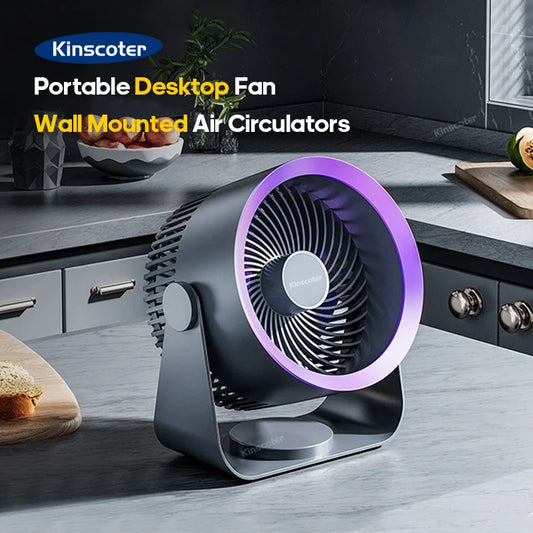 KINSCOTER Portable Electric Fan Circulator: Versatile Quiet Cooling