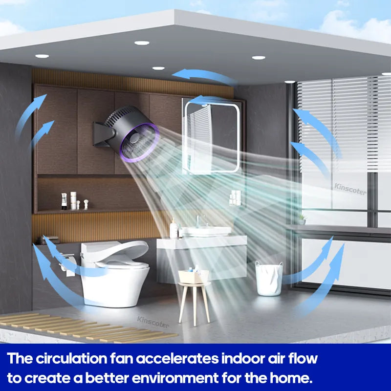 KINSCOTER Portable Electric Fan Circulator: Versatile Quiet Cooling