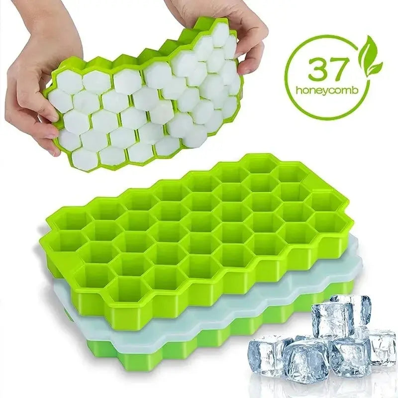 Ice Cube Tray with Lid - 37 Compartments