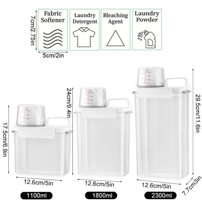 Laundry Detergent Dispenser with Labels - 1100/1800/2300ml