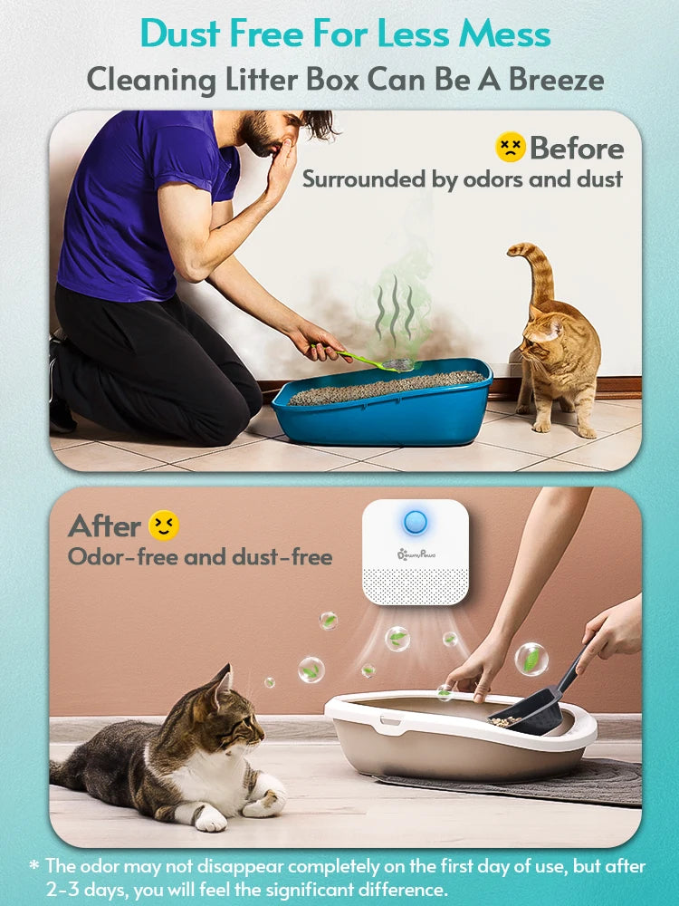 DownyPaws Smart Cat Litter Box Odor Purifier